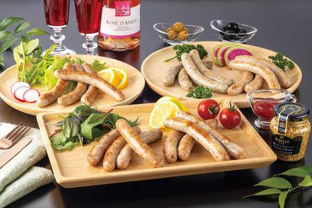 高原育ちのフレッシュウィンナー５種詰合せ ( 生ウインナー ガーリック チーズ パセリ ブラックペッパー オニオン 食べ比べ) 国産 豚肉 天然腸詰め ソーセージ (AB032-5)