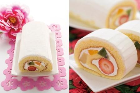 いちご キウイ 洋ナシ ゴールデンピーチを限界まで巻いたロールケーキ「プランタンヌーボー」(AQ016-5)