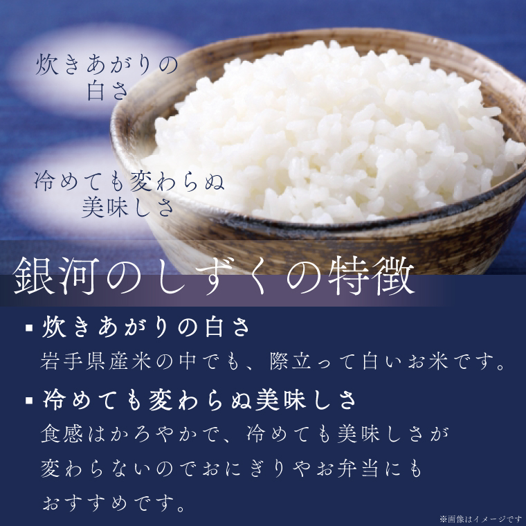 ★1月より順次発送★ 米 無洗米 10kg（5kg×2袋）「令和7年産 銀河のしずく」特A受賞 お米 ご飯 ライス 岩手県産 (AE194-01) 単品 無洗米 10kg