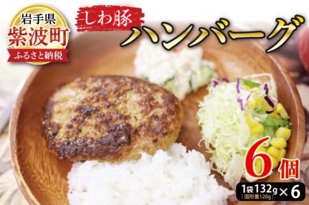 無添加ハンバーグ【しわ豚】ハンバーグ６個 （AM005-2）