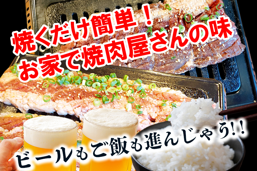 ホルモンたけだの看板メニュー『牛タン・牛カルビ・牛ハラミ　焼肉セット』　1.3kg　訳あり