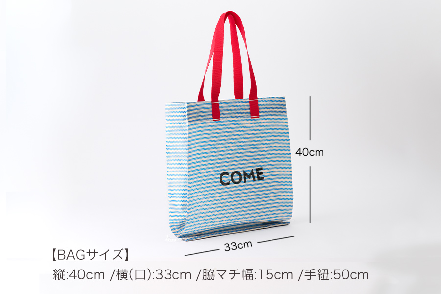 幸せをはこぶお米のふくろ　カムサックミニマルシェRR　ライスレジン　青