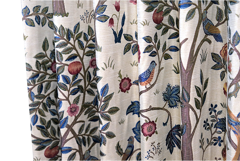 オーダーカーテン　ウィリアムモリス「ケムスコットツリー」　サイズ：巾190cm×丈240cm / オーダー カーテン 新生活 模様替え インテリア 1枚 おしゃれ シンプル 重厚感【cbi917-tree-w】