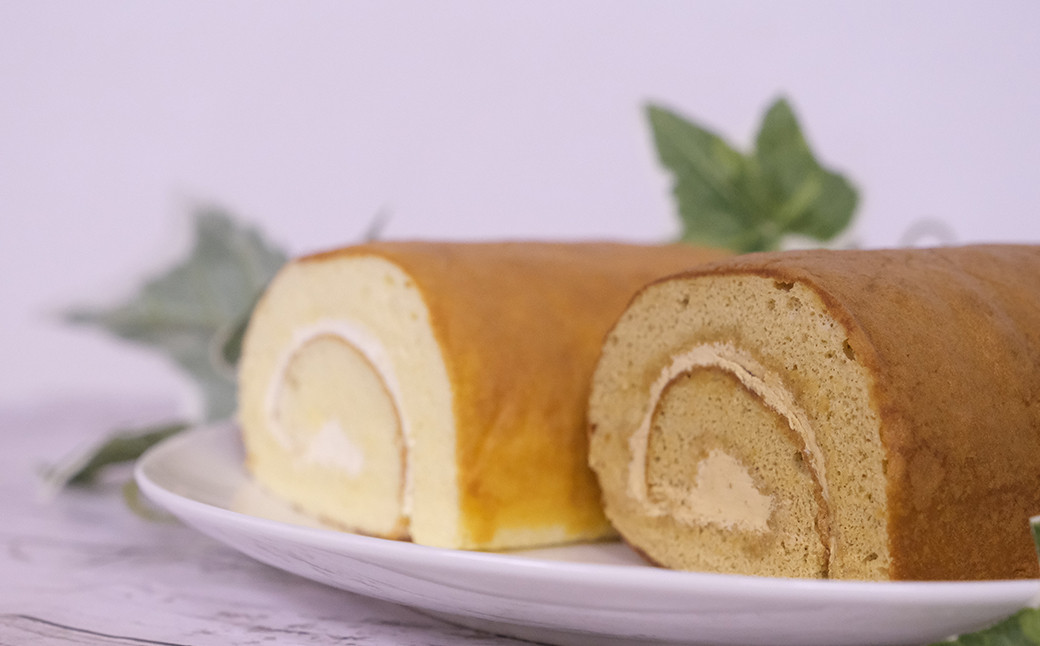 『老舗のお菓子屋さんが作る』 絶品 ロールケーキ ハーフサイズ（モカ） 自家製バタークリーム 岩手県産小麦使用 ショートニング不使用 / ロールケーキ ケーキ 菓子 お菓子 焼き菓子 スイーツ 洋菓子 デザート 甘い 手作り バター 食後のデザート 吉野屋【ysn110-half-mocaB】