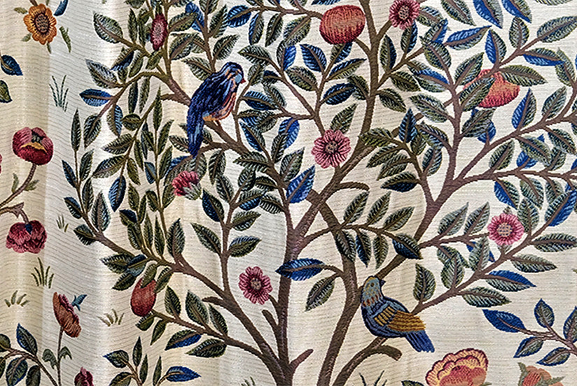 オーダーカーテン　ウィリアムモリス「ケムスコットツリー」　サイズ：巾190cm×丈240cm / オーダー カーテン 新生活 模様替え インテリア 1枚 おしゃれ シンプル 重厚感【cbi917-tree-w】