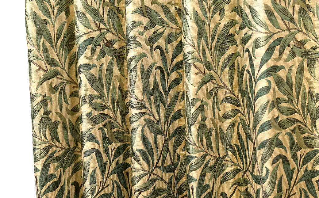 オーダーカーテン　ウィリアムモリス「ウイローボウ」　サイズ：巾190cm×丈240cm / 平泉 オーダー カーテン 新生活 模様替え インテリア 1枚 グリーン おしゃれ シンプル 重厚感【cbi917-wibo-g】