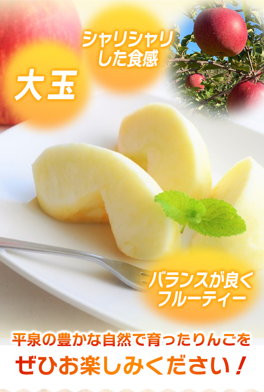 【11月上旬頃より順次発送】大文字りんご園 大夢（おおゆめ） 約3kg (7～10玉) / りんご リンゴ 林檎 果物 くだもの フルーツ 甘い 旬 産地直送  【dma513-l-oy-3C】