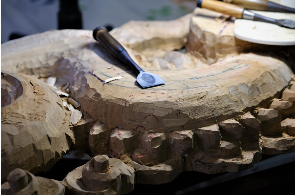 木彫り干支《寅》プレート / 井波彫刻 木彫り 手彫り 木製 欅 けやき 伝統工芸品 置物 オブジェ 美術品 アート 干支 十二支 オリジナル インテリア 雑貨 お正月【kbk930-wall-eto-1A】