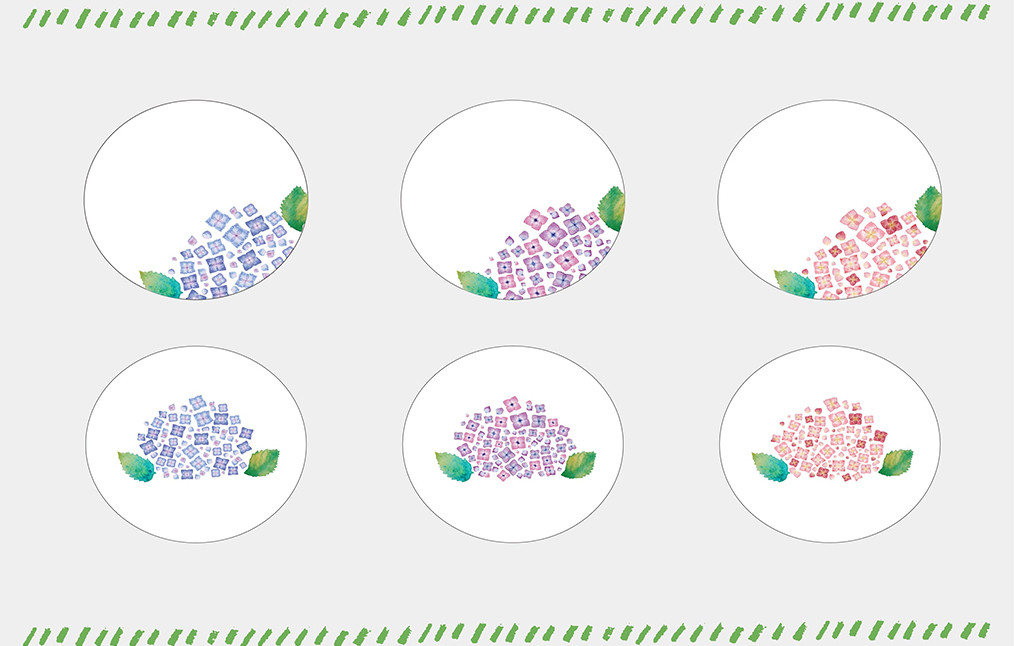 【６枚セット】アジサイ・珪藻土コースター / 珪藻土 アスベスト不使用 除湿 耐熱性 耐火性 消臭 吸水 丸 白 ホワイト 紫陽花 花 おしゃれ かわいい 可愛い プレゼント ギフト 贈答 贈り物 お祝い【ksi919-ajisai-6A】