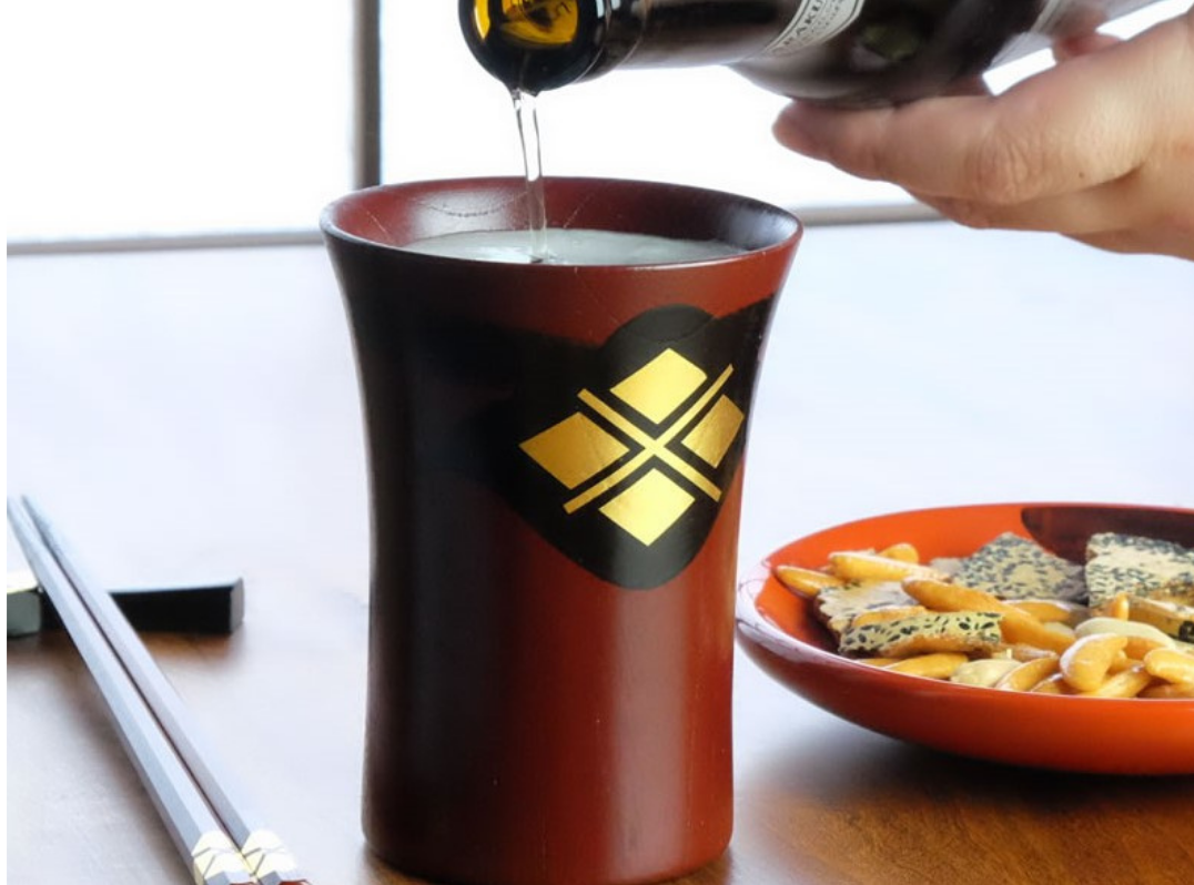 秀衡カップ1個　(黒) / 漆器 お酒 ジュース おちょこ ぐいのみ グラス 食器 漆塗 うるしぬり 手塗り 木製 伝統工芸品 和 お正月 高級 結婚 新築祝い お祝い 贈答 贈り物 プレゼント ギフト 香典返し お返し おもてなし【ocy924-cup-1-k】