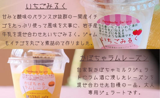 ブルーベリー農家のジェラート 12個パック（自家製ミニソース付き）/ ジェラート シャーベット アイス アイスクリーム デザート スイーツ スウィーツ カップアイス KOZENJIcafe【kzj105-set-12B】