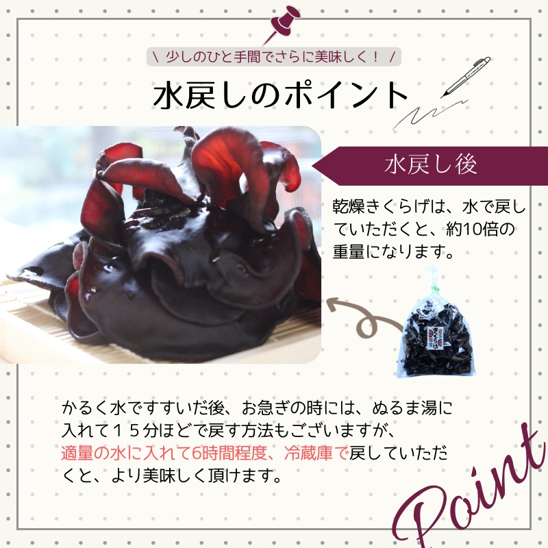 岩手県産 訳あり乾燥きくらげ 100g コリっとプルプル食感がたまらない国産きくらげ / きくらげ 乾燥きくらげ 国産きくらげ キノコ 菌床 岩手県 住田町[#0125_pre]
