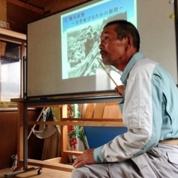 薪割り体験と語り部（体験時間は3時間程度）