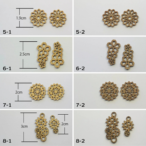 【選べる】木製イヤリング　◇お花のデザインからアマビエまで◇(NRC)