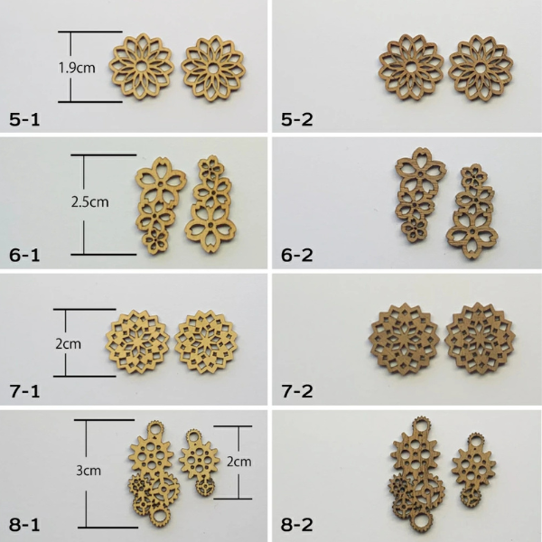 【選べる】木製ピアス（1ペア）◇お花のデザインからアマビエまで◇