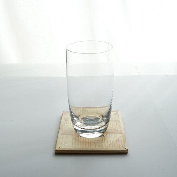 木目格子コースター【2枚セット】