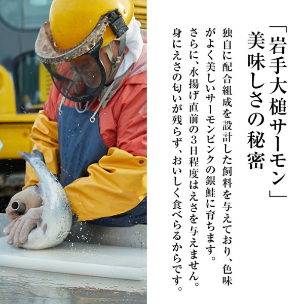【大槌サーモン】定塩・塩切身約1.6kg (4～5切入り 真空パック×4パック)