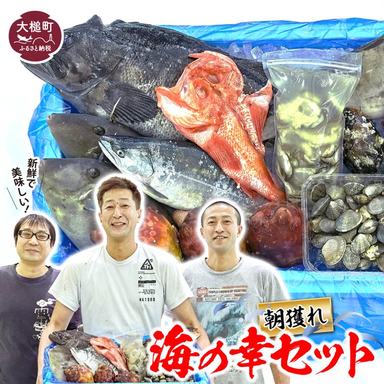 朝獲れ海の幸セット (旬の鮮魚、海藻などの詰合せ)｜鮮魚セット 鮮魚 福袋 詰め合わせ 海鮮 魚介 魚貝 新鮮 旬 お楽しみ おすすめ 大槌町
