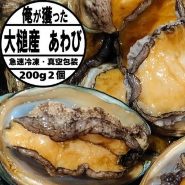 【2026年11月～発送】アワビ 200g相当×2個【冷凍】【期間限定】【35】｜11月～12月発送 三陸 岩手県 大槌町 あわび 人気 鮑 刺身 いわて iwate 初栄丸