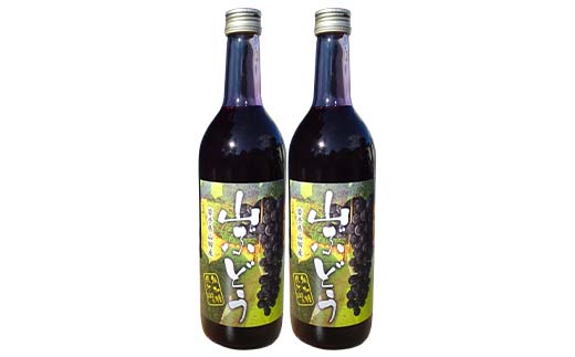 藤澤さんの三陸山田産山ぶどうジュース720ml×2本 フルーツジュース 葡萄 無添加 ビタミン ポリフェノール 鉄分 リンゴ酸 三陸山田 山田町 YD-1041