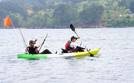 山田湾シーカヤック クルーズ券 3名分【ジオトレイル カヤック フードプログラム】三陸山田 山田町 海 釣り 体験 マリンスポーツ マリンツーリズム マリンレジャー Geotrail EFRICA  APIA  YD-680