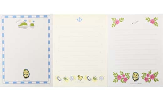 Officeマツモトのヤマダちゃんセット×３種（レター、ピンバッチ、ポチ袋） 三陸山田 山田町 文具 手紙 便箋 ゆるキャラ  YD-849