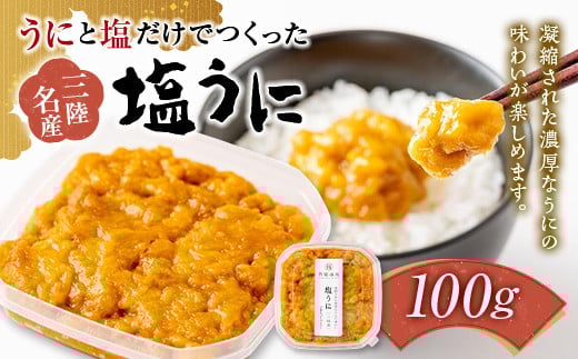 岩手県 菅原商店 うにと塩だけで作る 塩うに 100g   YD-578