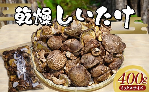 勝山さんの乾燥椎茸400g（ミックスサイズ）岩手県山田町 三陸山田 岩手三陸産 椎茸 原木 野菜 きのこ  YD-848