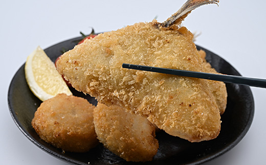 竹下水産あじ＆ホタテミンチフライセット280g×各3袋(計6袋・1.68kg)国産帆立鯵フライ小分け【配送不可地域：離島】