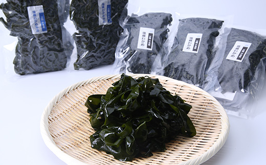 三陸小本浜産湯通し塩蔵わかめ(100g×3袋)・中芯(300g×2袋)セット【配送不可地域：離島】