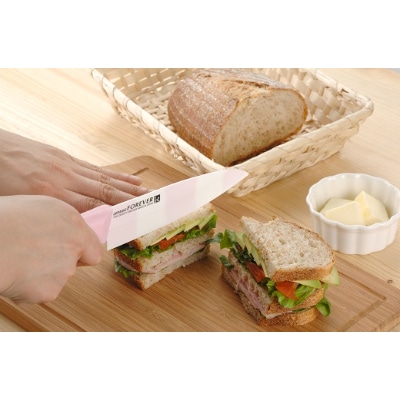 フォーエバー　抗菌カラーセラミック包丁14cmピンク