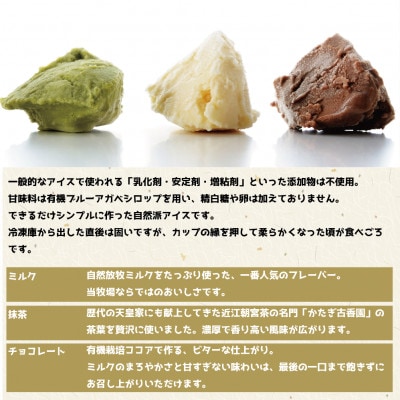 なかほら牧場のアイス6個セット(ミルク、抹茶、チョコレート)【配送不可地域：離島】