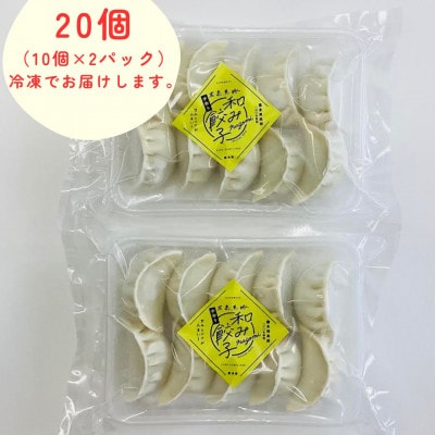 【岩泉黒豚 和み餃子】岩手県岩泉町産 龍泉洞黒豚使用の手包み餃子 20個【配送不可地域：離島】