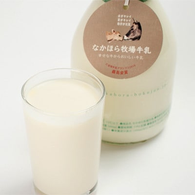 【毎月定期便】なかほら牧場牛乳〔500 ml〕2本セット全6回【配送不可地域：離島】