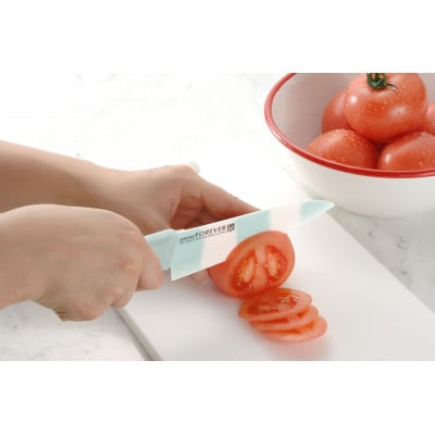 フォーエバー　抗菌カラーセラミック包丁14cmグリーン