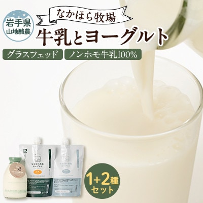 【毎月定期便】なかほら牧場 牛乳とヨーグルト2種セット全6回【配送不可地域：離島】