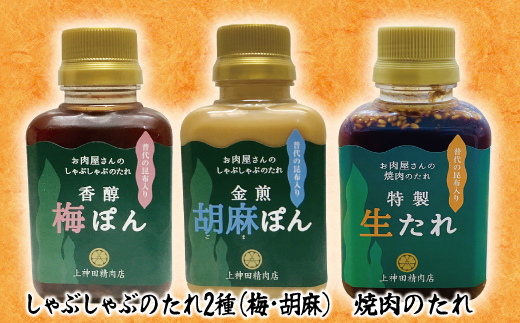 南部福来豚（ロース・バラ）各300g 合計600g　焼肉用と手作りのたれ３種詰合せセット