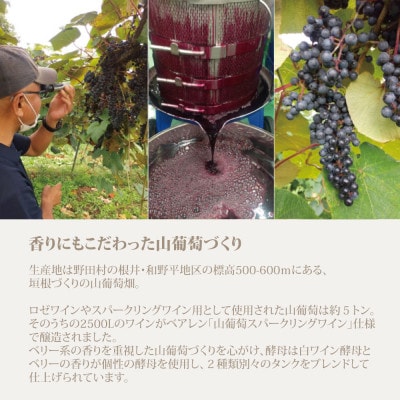山葡萄スパークリングワイン 330ml瓶　6本セット