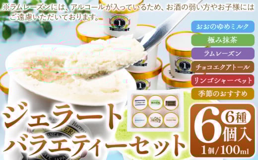ジェラート 6種 6個 バラエティーセット 《30日以内に出荷予定(土日祝除く)》岩手県 九戸村 アイス ---isk_fnkice_30d_23_11000_6i---