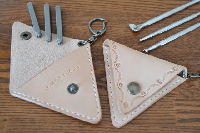 レザークラフト体験教室（三角コインケース）ペアチケット　【チケット 券 人気 おすすめ 】