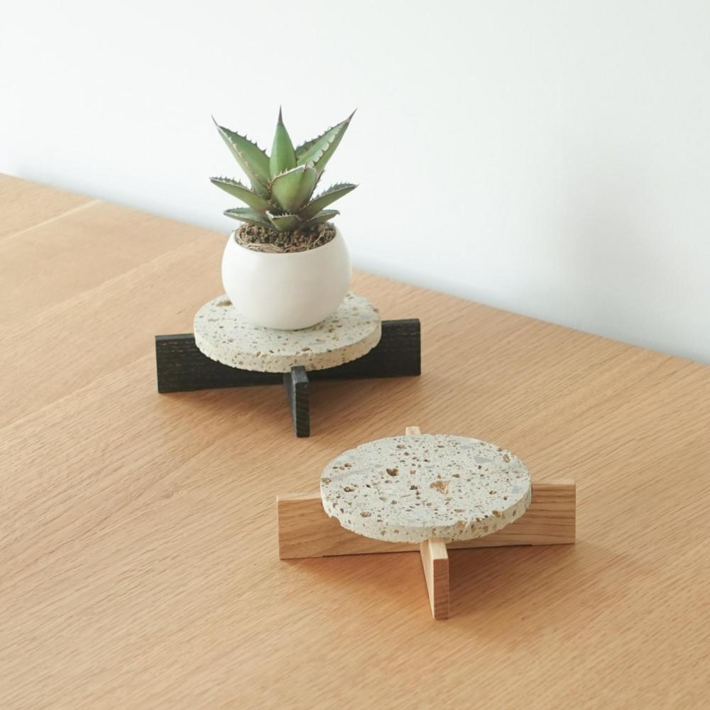 センダイフォルム プランツコースター ブラック【雑貨 日用品 観葉植物 植物 プランター 植木鉢  プラント 人気 仙台 コースター  インテリア 生活雑貨 癒し 空間】