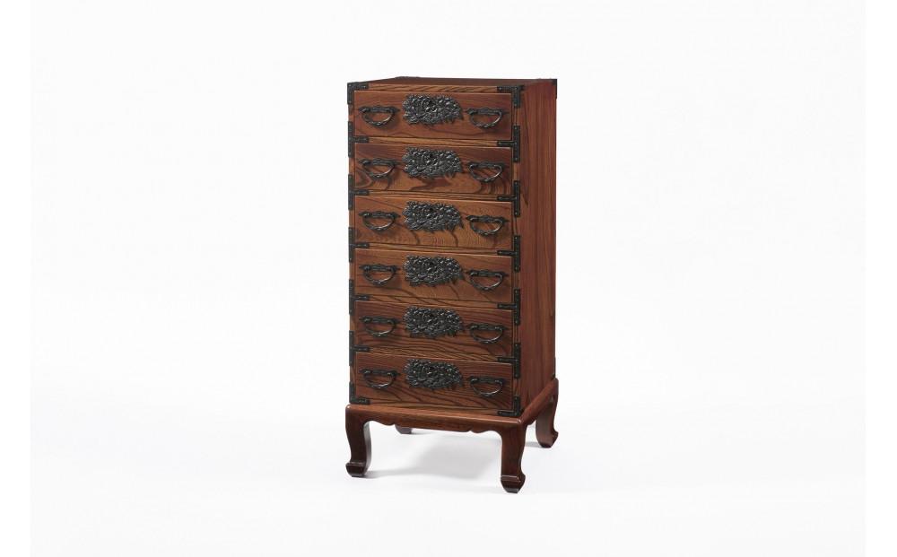 仙台箪笥　六杯抽　拭き漆【伝統 工芸品 グッドデザイン賞 タンス たんす 和タンス 仙台】