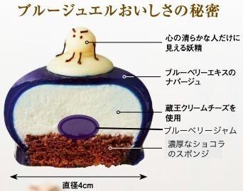 Blue Jewel ブルージュエル - Gift Box of 6 piece -　【お菓子・チーズケーキ・ブルーの輝き・宝石・スイーツ・レアチーズケーキ・ヨーグルト・濃厚・ホワイトチョコレート・ブルーベリー味】