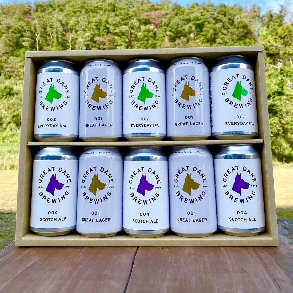 グレートデーンブリューイング 定番3種10缶詰め合わせ ラガービール【クラフトビール 飲み比べ 詰め合わせ ご当地ビール  ビール お酒 さけ 人気 ギフト 父の日 母の日 プレゼント】