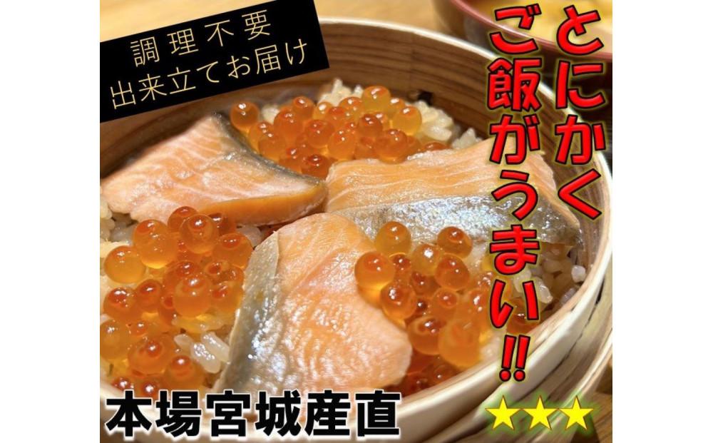 宮城 三陸 本場の味 極上鮭とイクラの味 ご飯が旨い◎鐘崎の「はらこ飯」6P