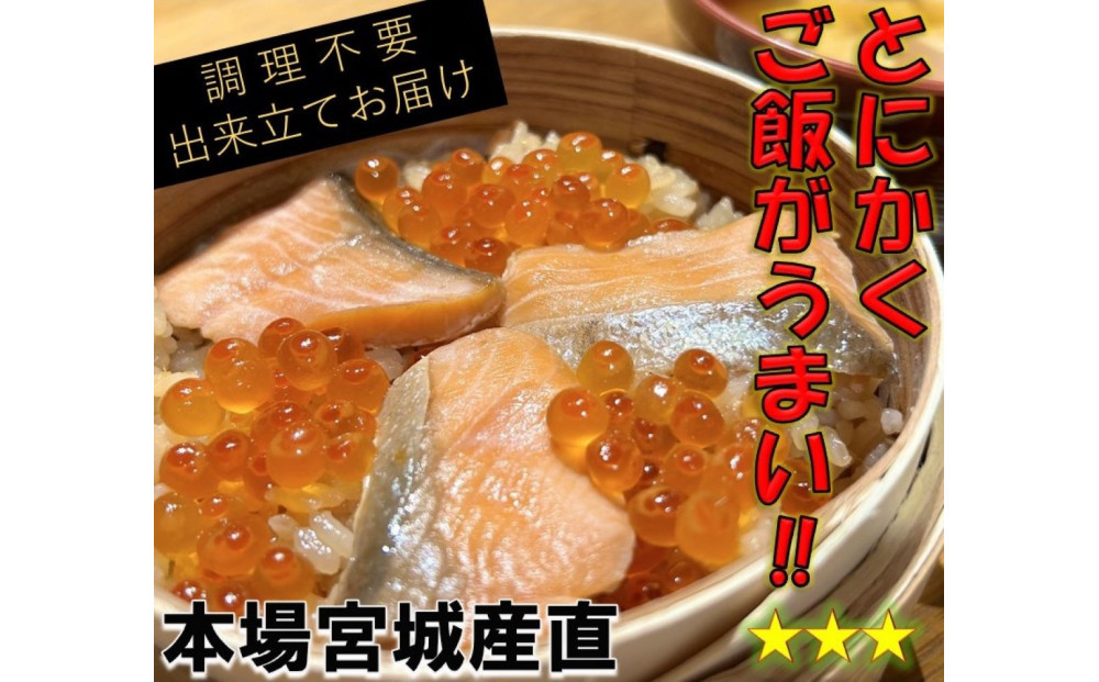 宮城 三陸 本場の味 極上鮭とイクラの味 ご飯が旨い◎鐘崎の「はらこ飯」4P【鮭 さけ いくら惣菜 魚介類 水産 食品 人気 おすすめ 仙台市 ひな祭り こどもの日 母の日 父の日 お中元 敬老の日 お歳暮七五三】