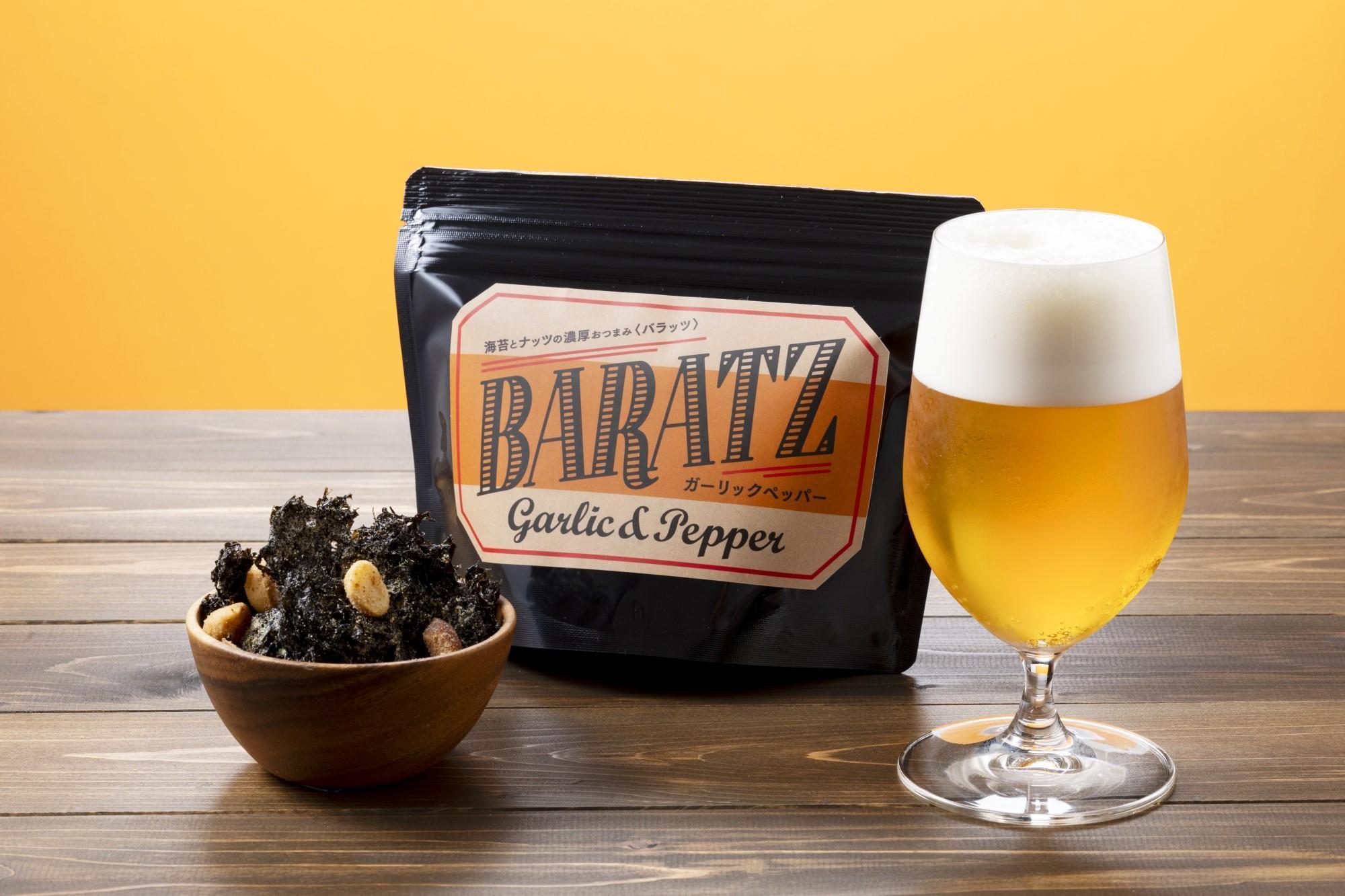 海苔とナッツの濃厚おつまみBARATZ（バラッツ） ガーリックペッパー・旨辛ごま油・3種のチーズ・バターしょうゆ・サワークリーム&オニオン 各8個セット  【お菓子 スナック 菓子 おかし 食品 人気 おすすめ 】