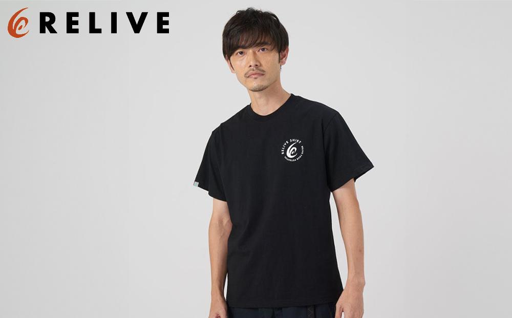 【数量限定】リライブシャツプレミアム/コットン/ロゴ有/ブラック（Mサイズ）【ファッション 服 Tシャツ カットソー 衣料 トップス 人気 女 男 スポーツ ゴルフ ウェア アウトドア 仙台市 リラックス カジュアル シンプル トレンド 春 夏 秋 冬 メンズ レディース ユニセックス】