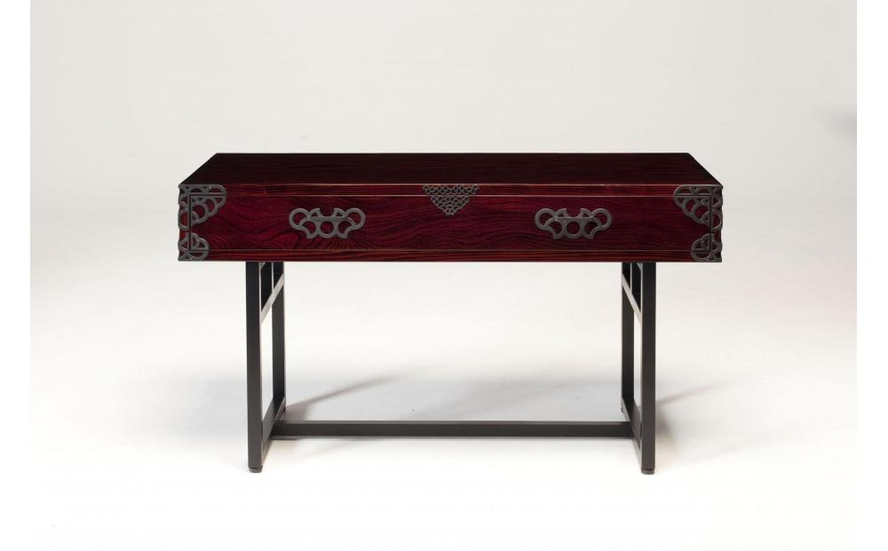 仙台箪笥　monmaya+ ローコンソール　木地呂塗【伝統 工芸品 グッドデザイン賞 タンス たんす 和タンス 仙台】