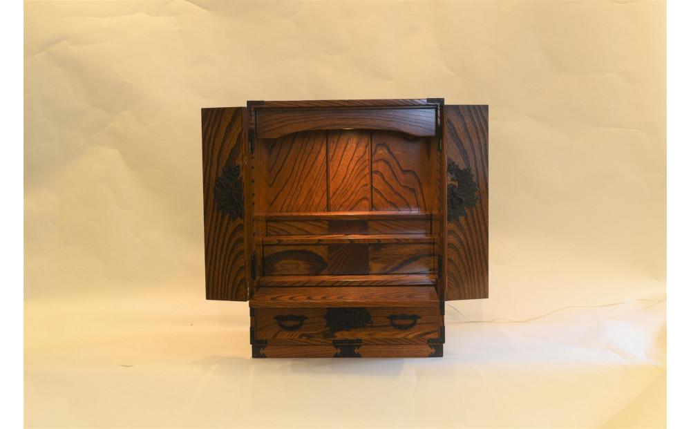 仙台箪笥　仏壇L　拭き漆【伝統 工芸品  手仕事 職人 仙台】